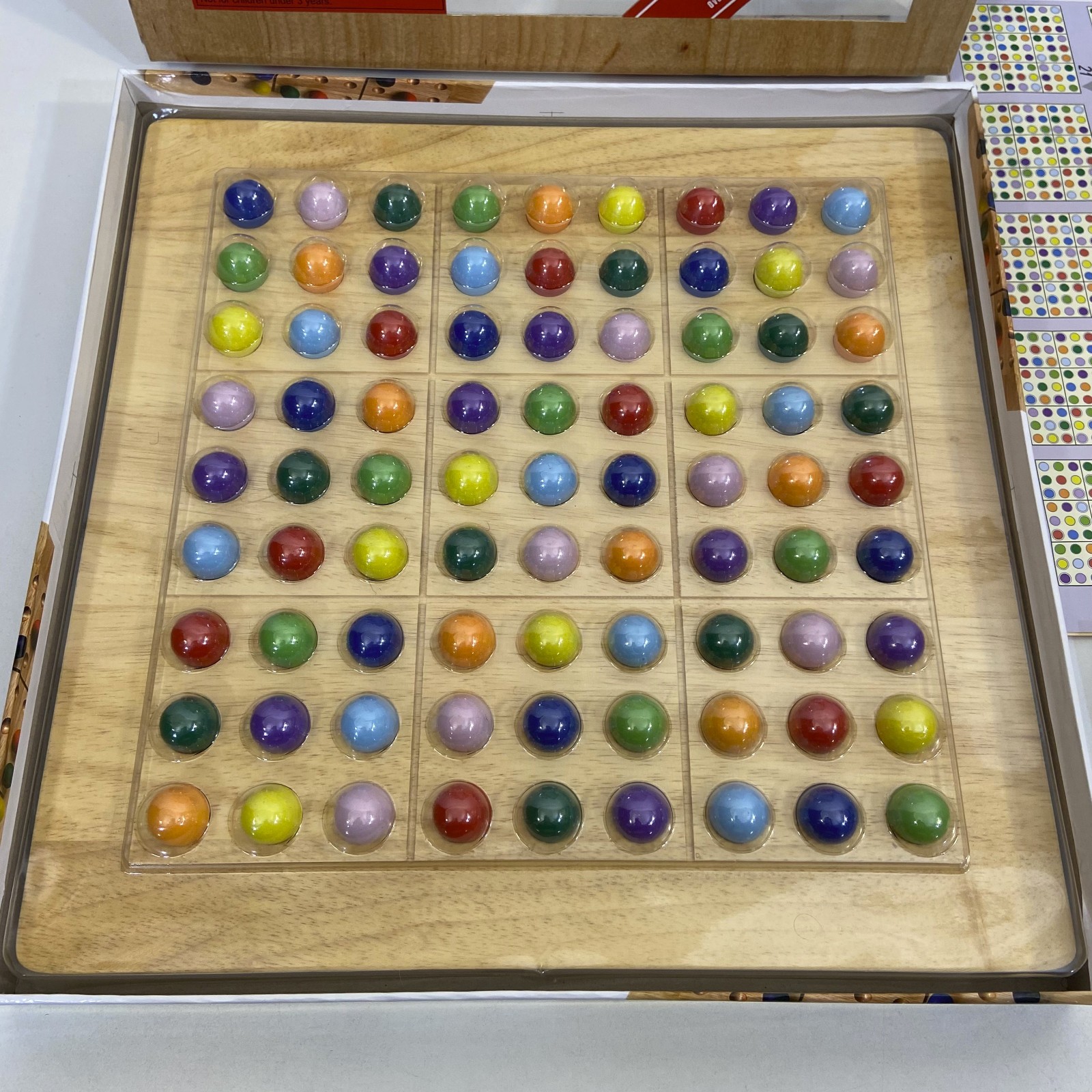 ColorKu Mad Cave Bird Games 2006 Color Sudoku Puzzle Solid Wood Collection VGC