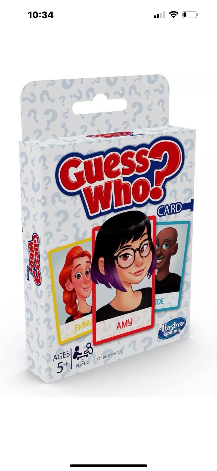 Guess Who? Card Game for Kids Ages 5 and Up, 2 Player Guessing Game