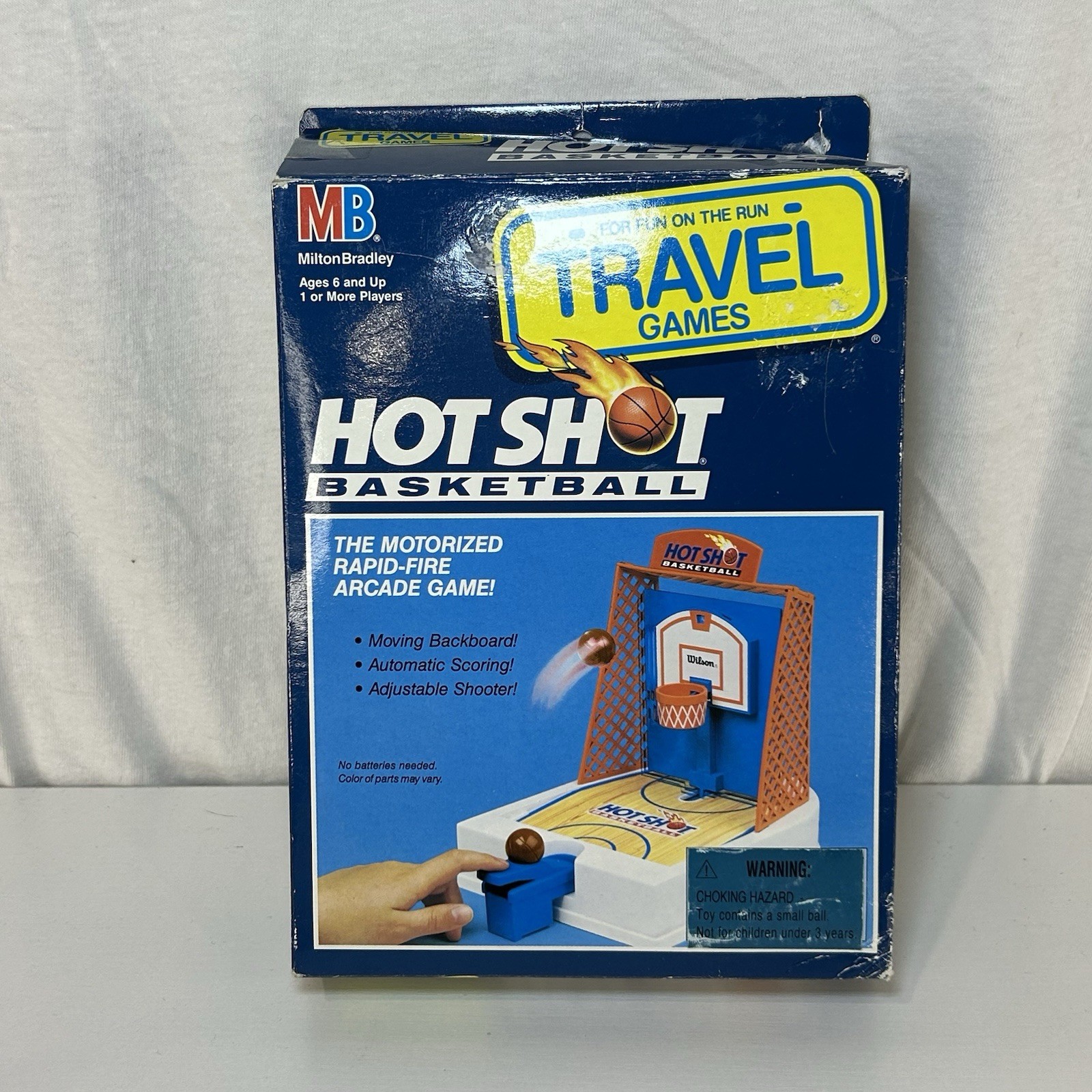 Vintage 1992 Milton Bradley MB Hot Shot Travel Basketball Game Motorized