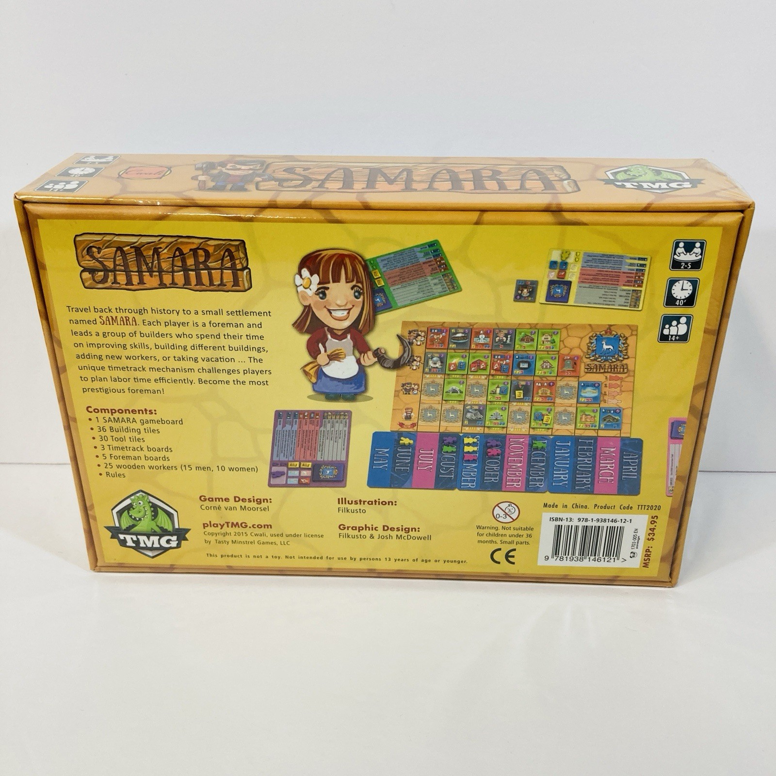 New SAMARA BOARD GAME Cwali TMG Corne Van Moorsel English OOP SEALED