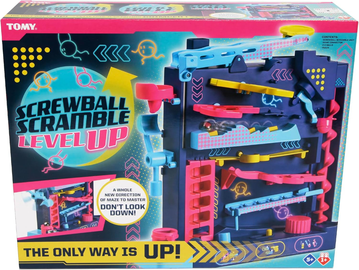 TOMY Screwball Scramble Level up Marble Maze – Vertical Beat-The-Clock Marble Ru