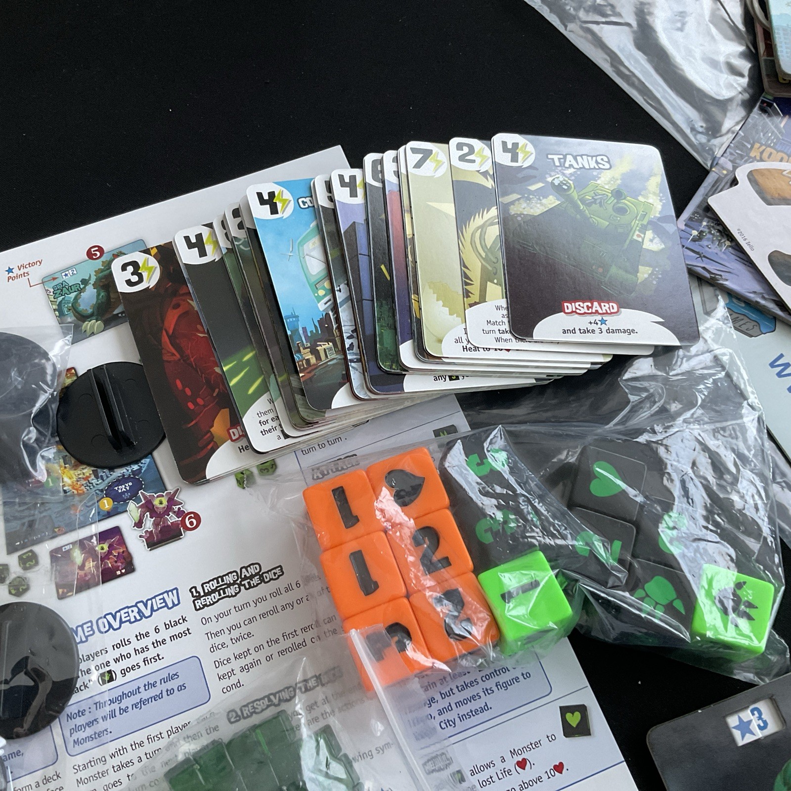 King of Tokyo Board Game with Halloween & Power Up! Expansions & Promo Monsters
