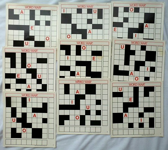 Vintage Word War Competitive Crossword Game 1983 Western Pub Complete