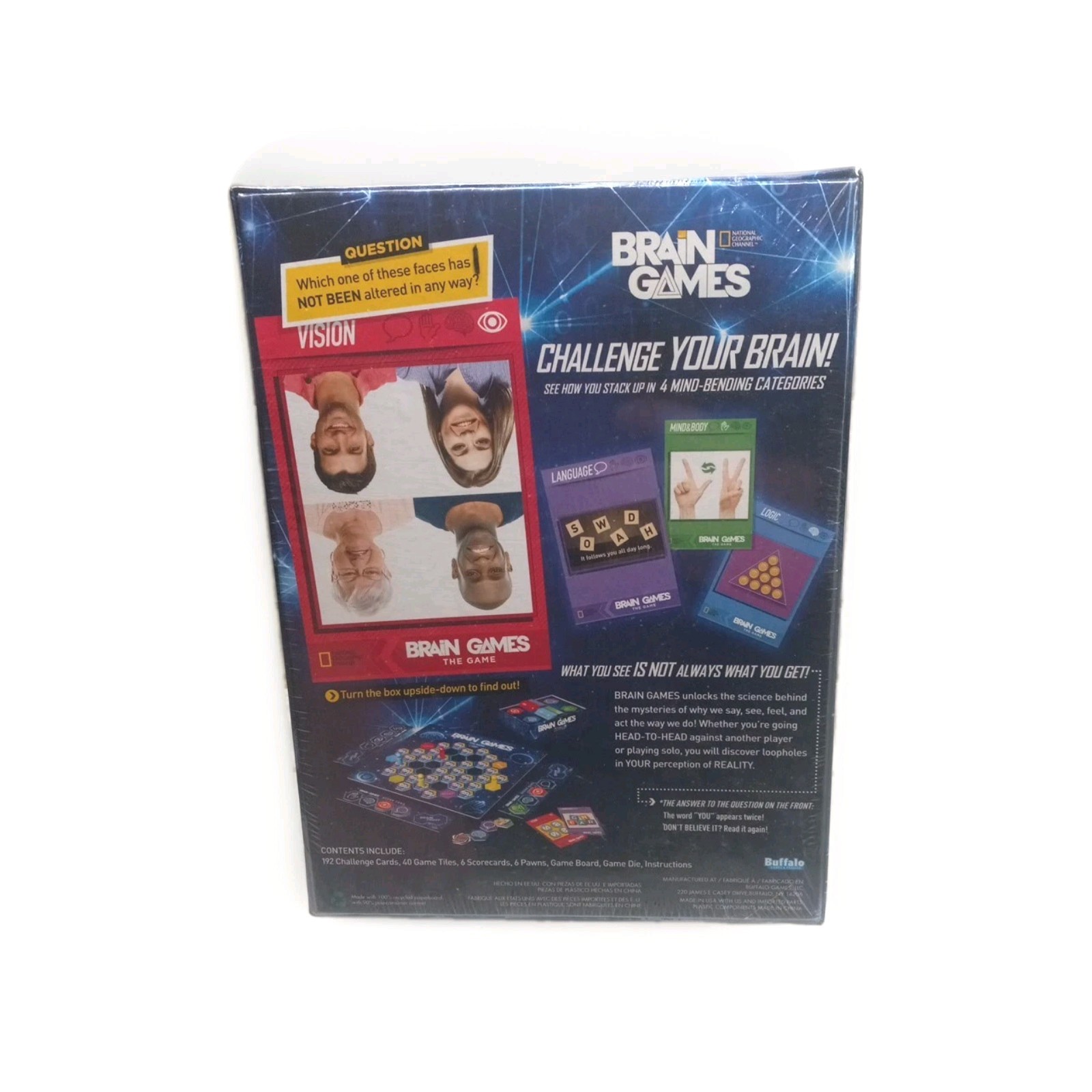 New Sealed National Geographic Channel – BRAIN GAMES – AGES 14+ Board Game