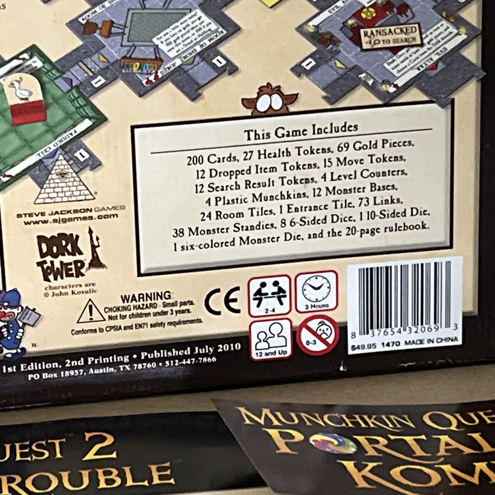4 In 1 Munchkin Quest + Portal Kombat + Looking For Trouble & Zombies Expansions