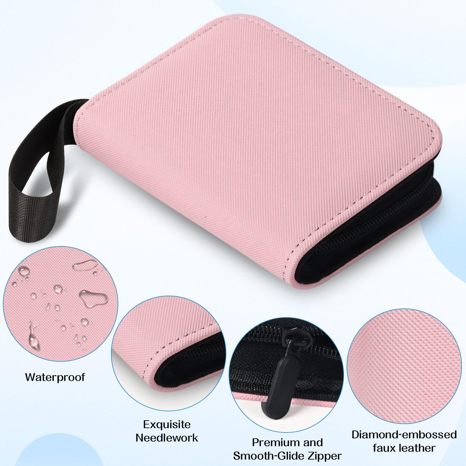 1 Pocket Card Binder – Collectible Trading Album, Single Small, Pink