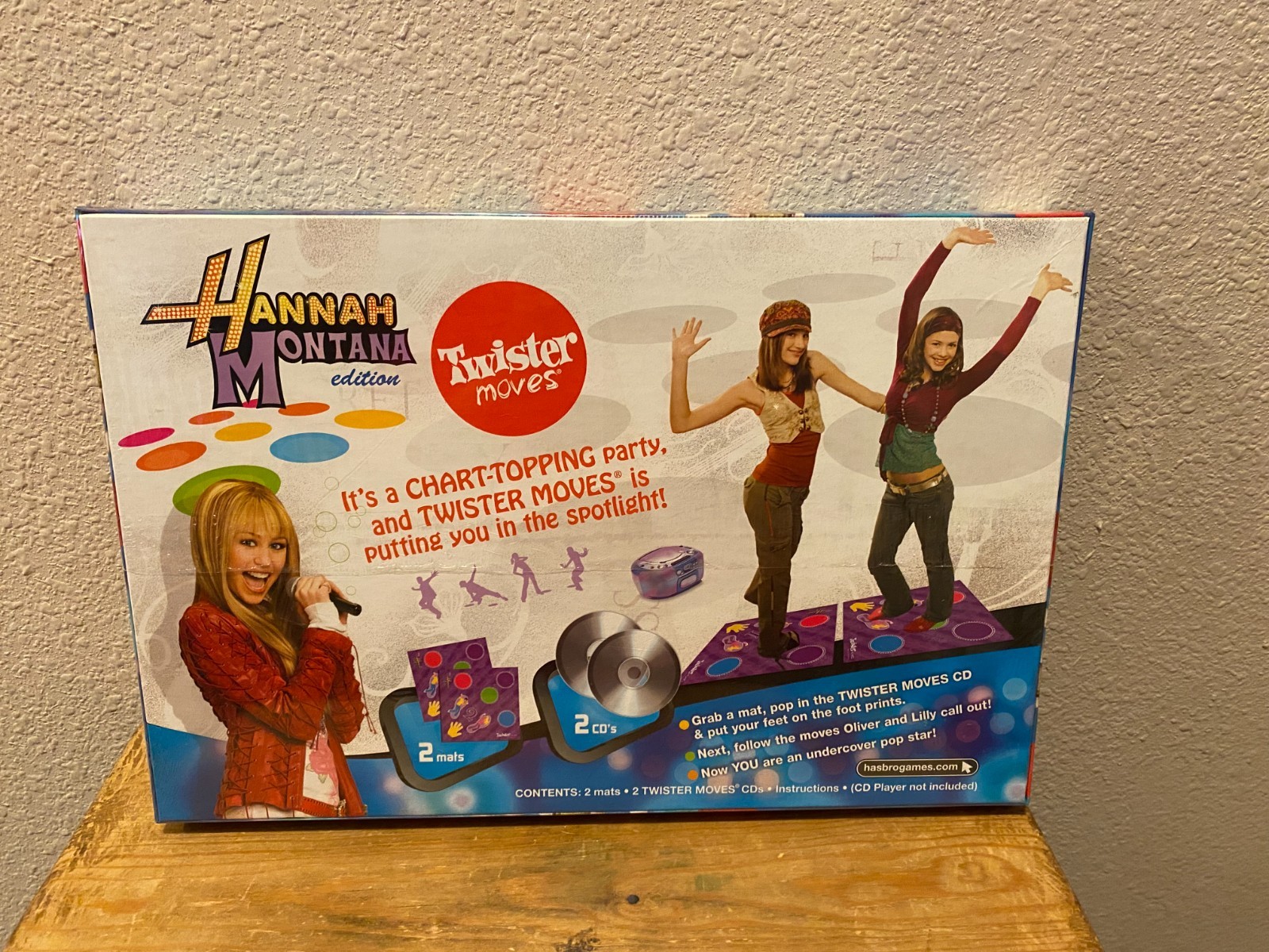 Hannah Montana Twister Moves 2 Mats and 2 CDs Age 8 & Up Disney Brand New Sealed