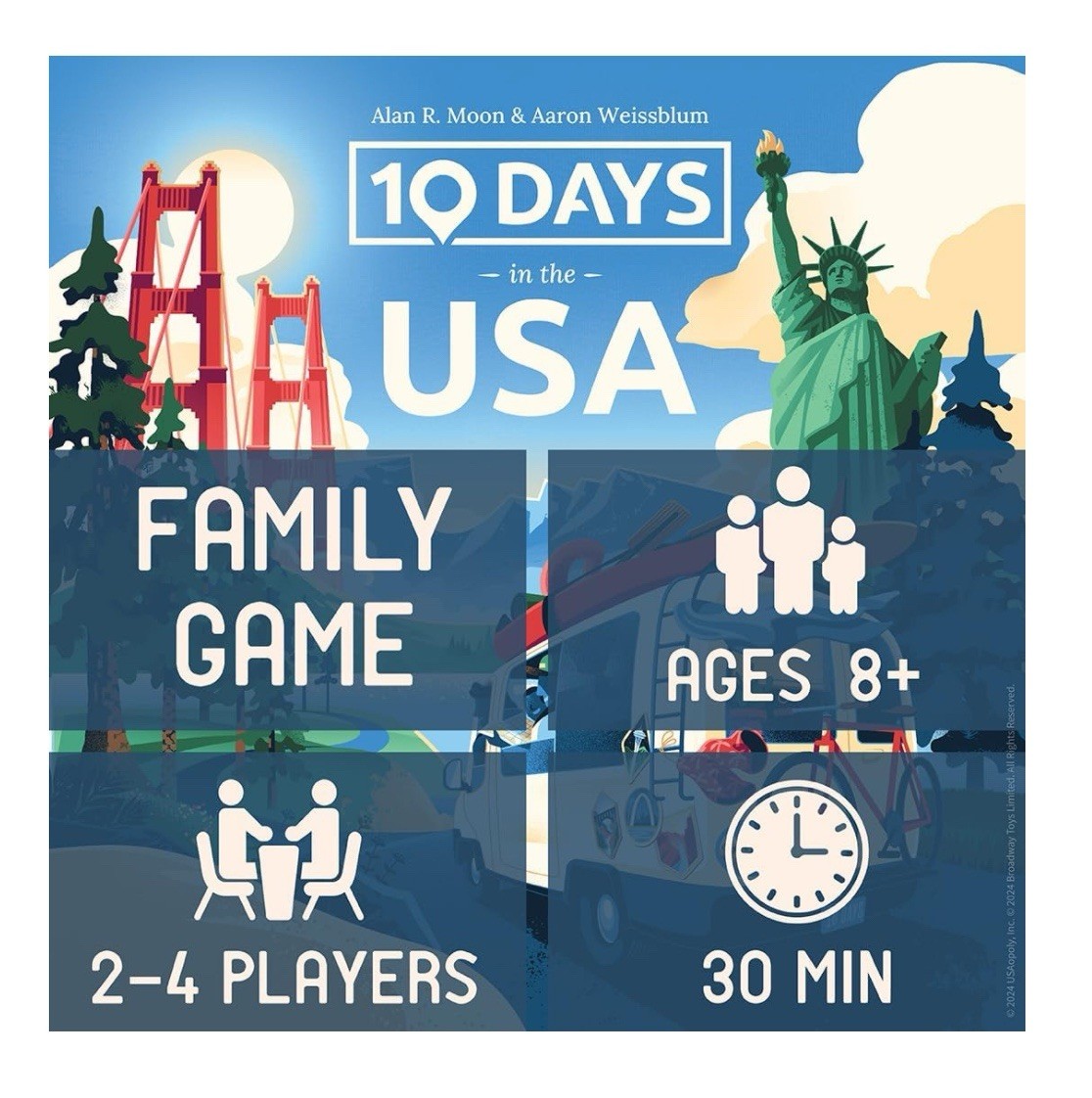 10 Days in the USA Board Game – New Open Box