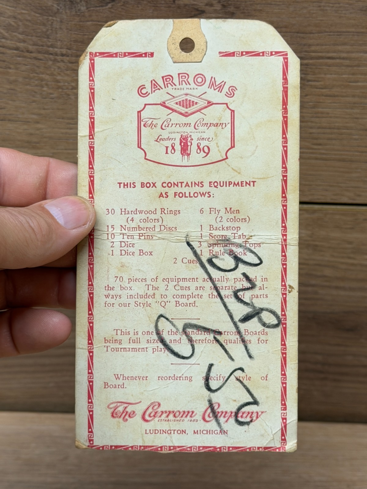 The Carrom Company 1940’s Carrom Game Boards Direction Booklet & Ephemera