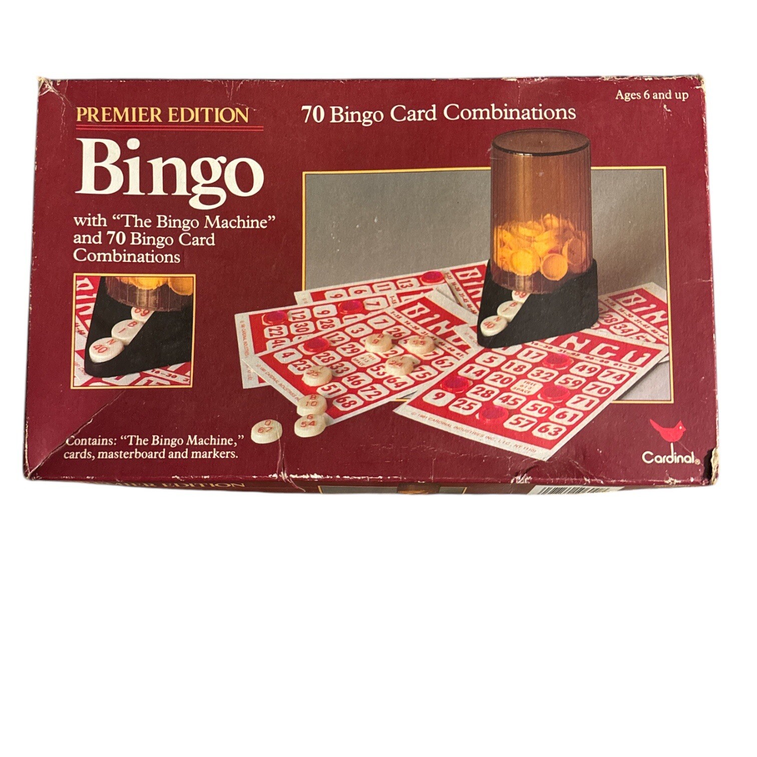 Vintage 1981 Bingo Game Premier Edition By Cardinal