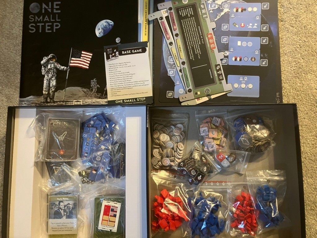 One Small Step Deluxe Edition, Space Race board game, Complete, Sleeved