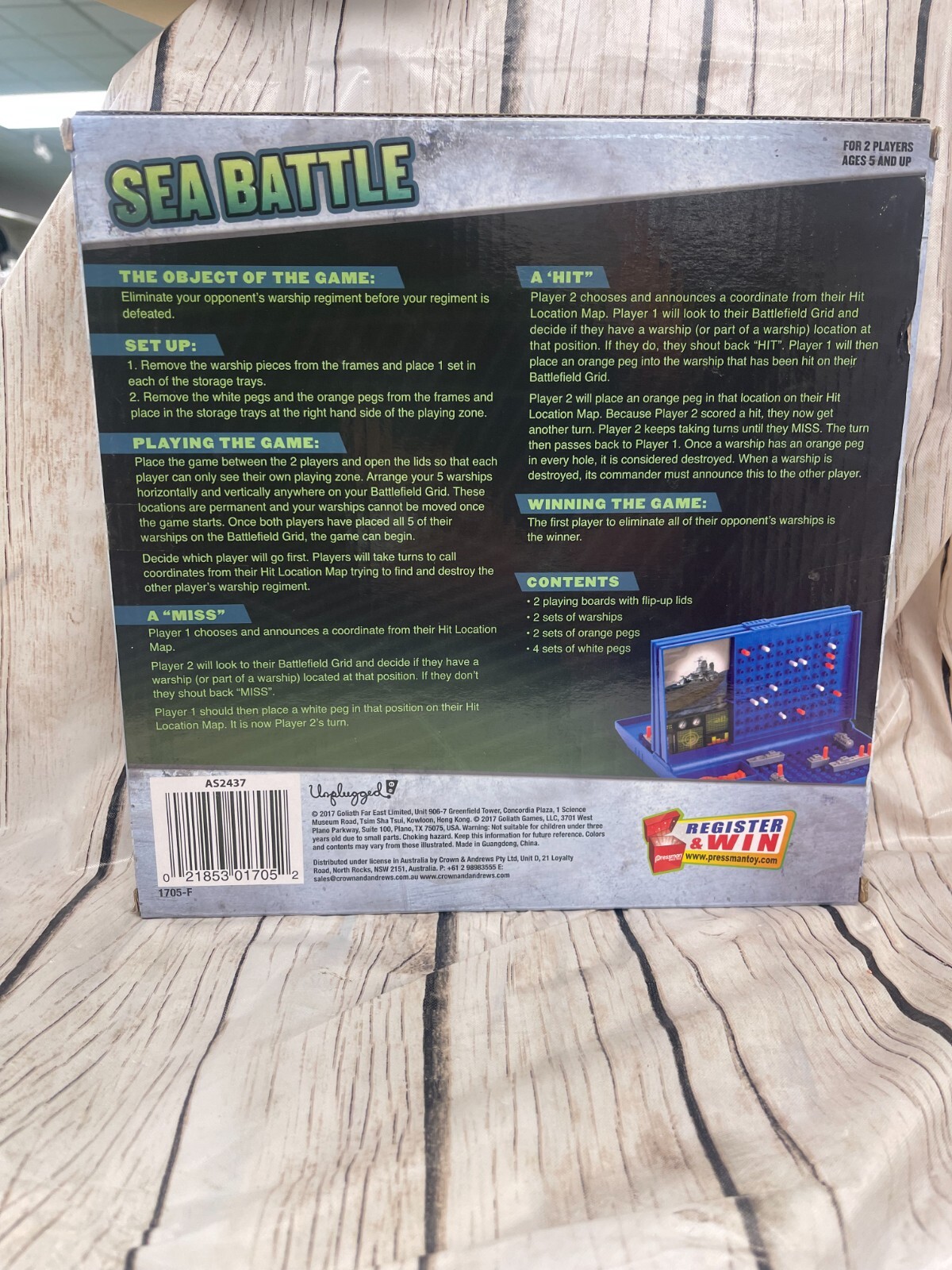 Sea Battle The Classic Head to Head Strategy Game Battleship New 5+