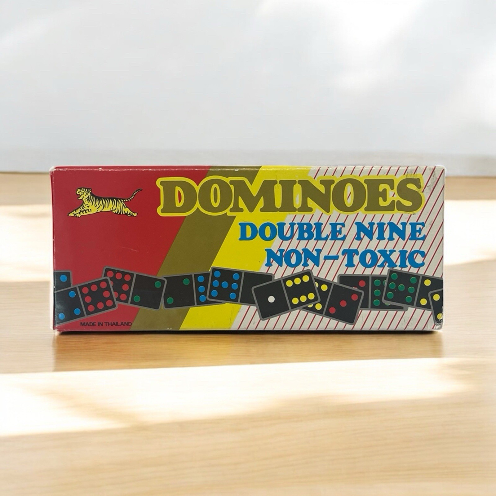 Vintage Tiger Dominoes Set Complete Double Nine Made In Thailand
