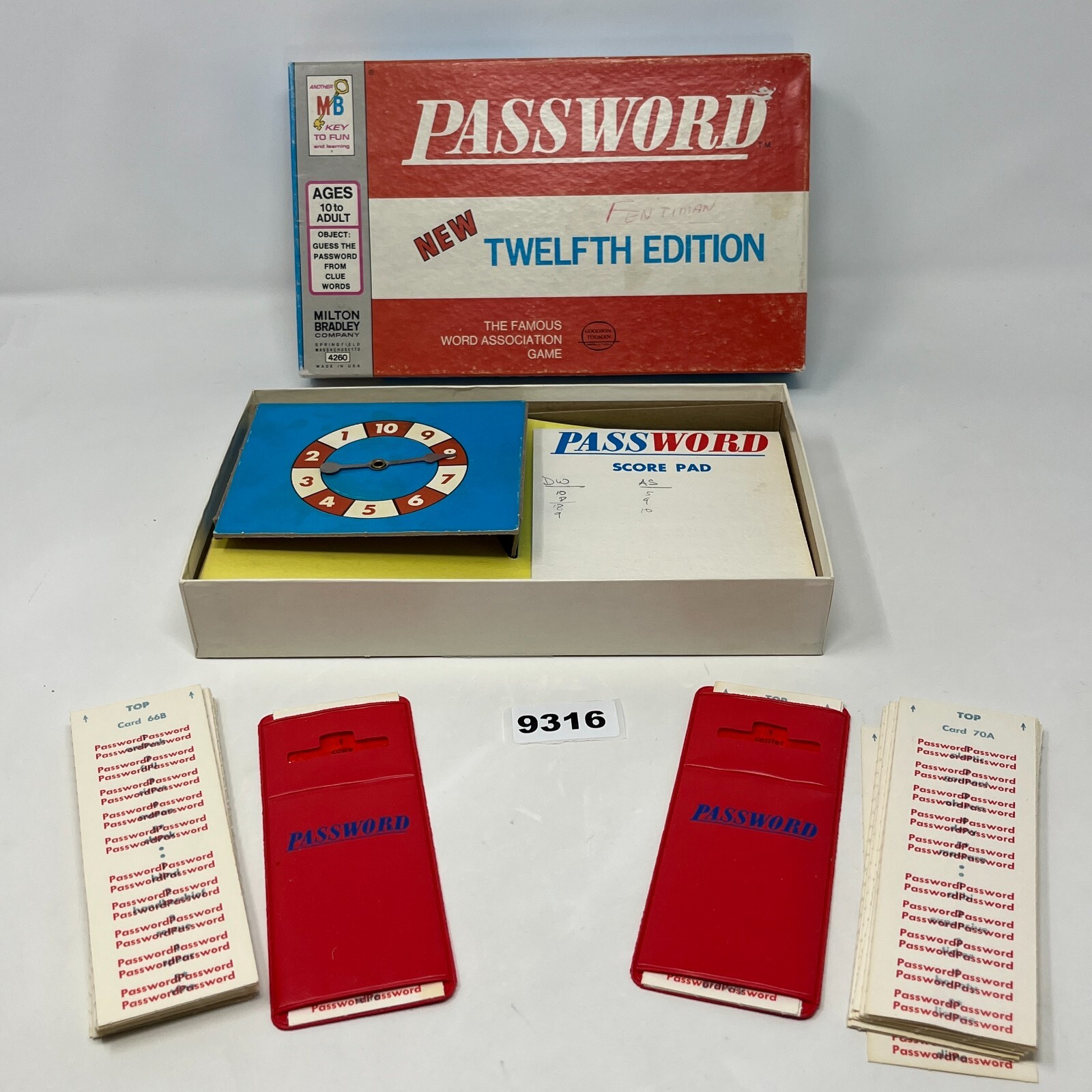 PASSWORD Game 4260 Milton Bradley Twelfth Edition 1970 – Made in USA COMPLETE