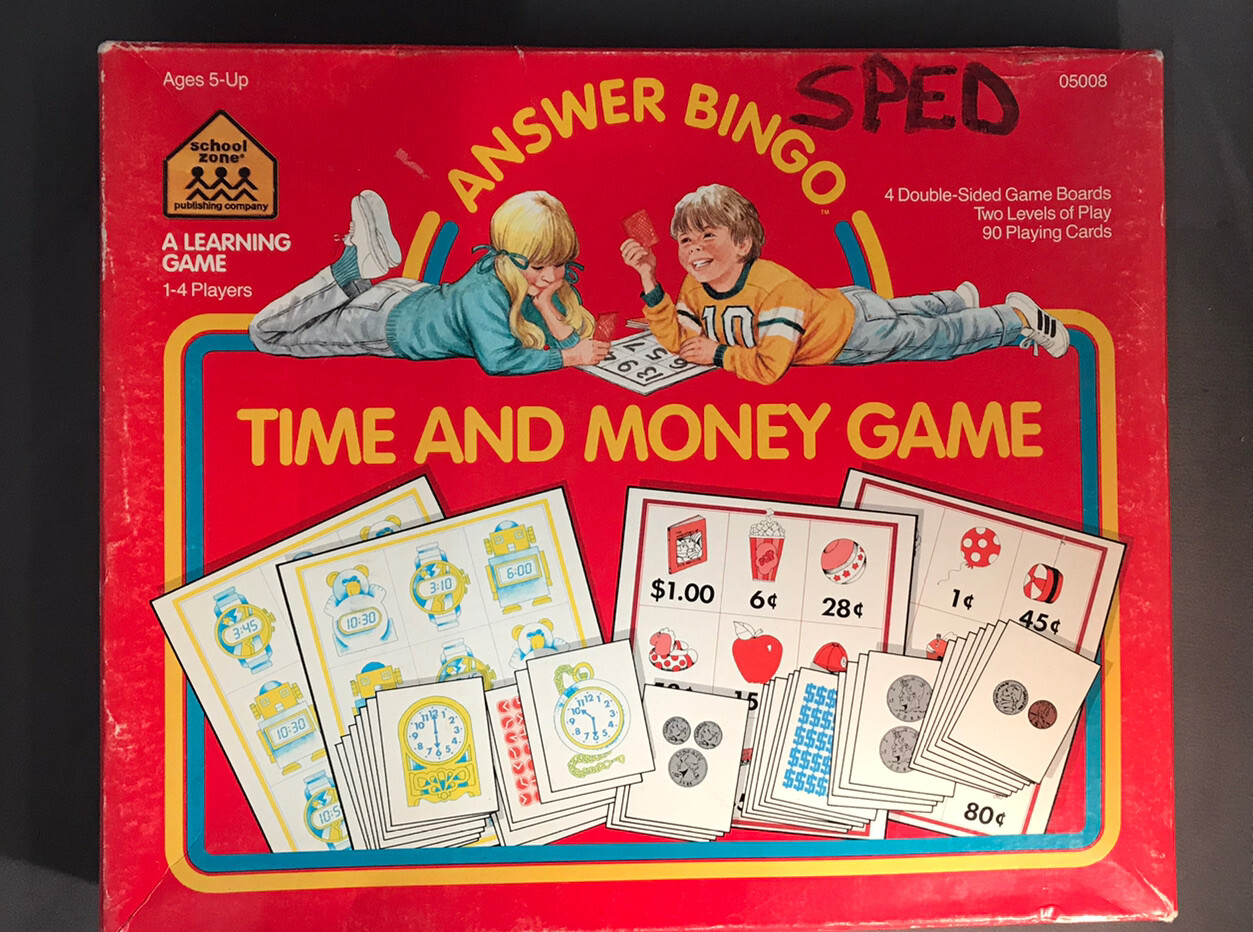 Time And Money Game Answer Bingo School Zone Ages 5+ 1-4 Players Educational