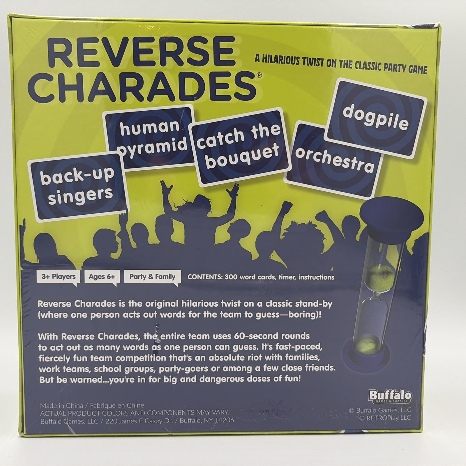 Reverse Charades Party Game Buffalo Games Retroplay New Sealed
