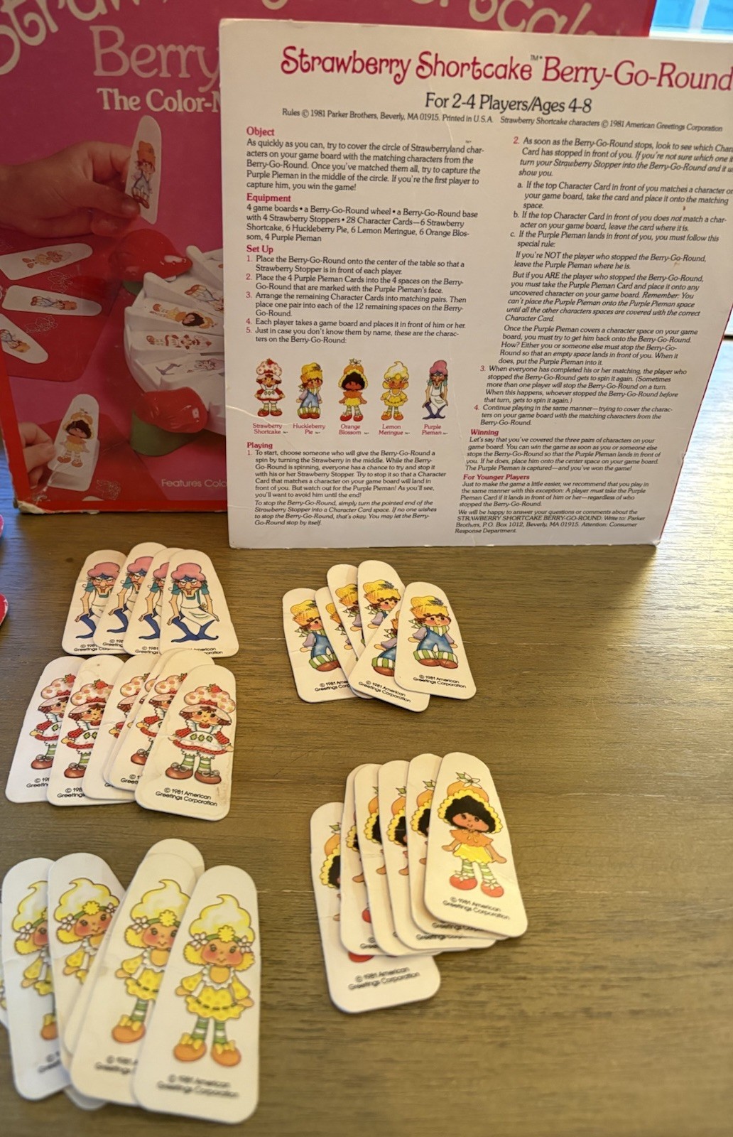 Strawberry Shortcake Vintage 80’s Complete Berry Go Round Game Retro Kids