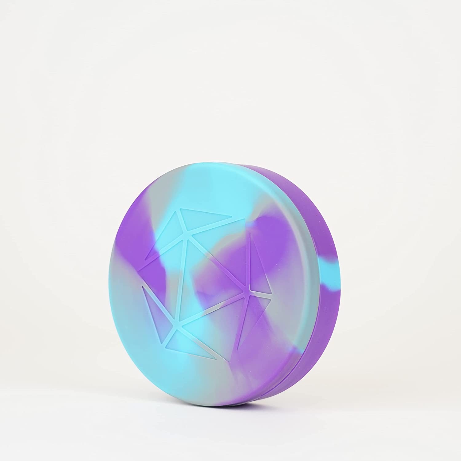 FanRoll by Metallic Dice Games Silicone Round Dice Case: Purple/Gray/Light Blue,
