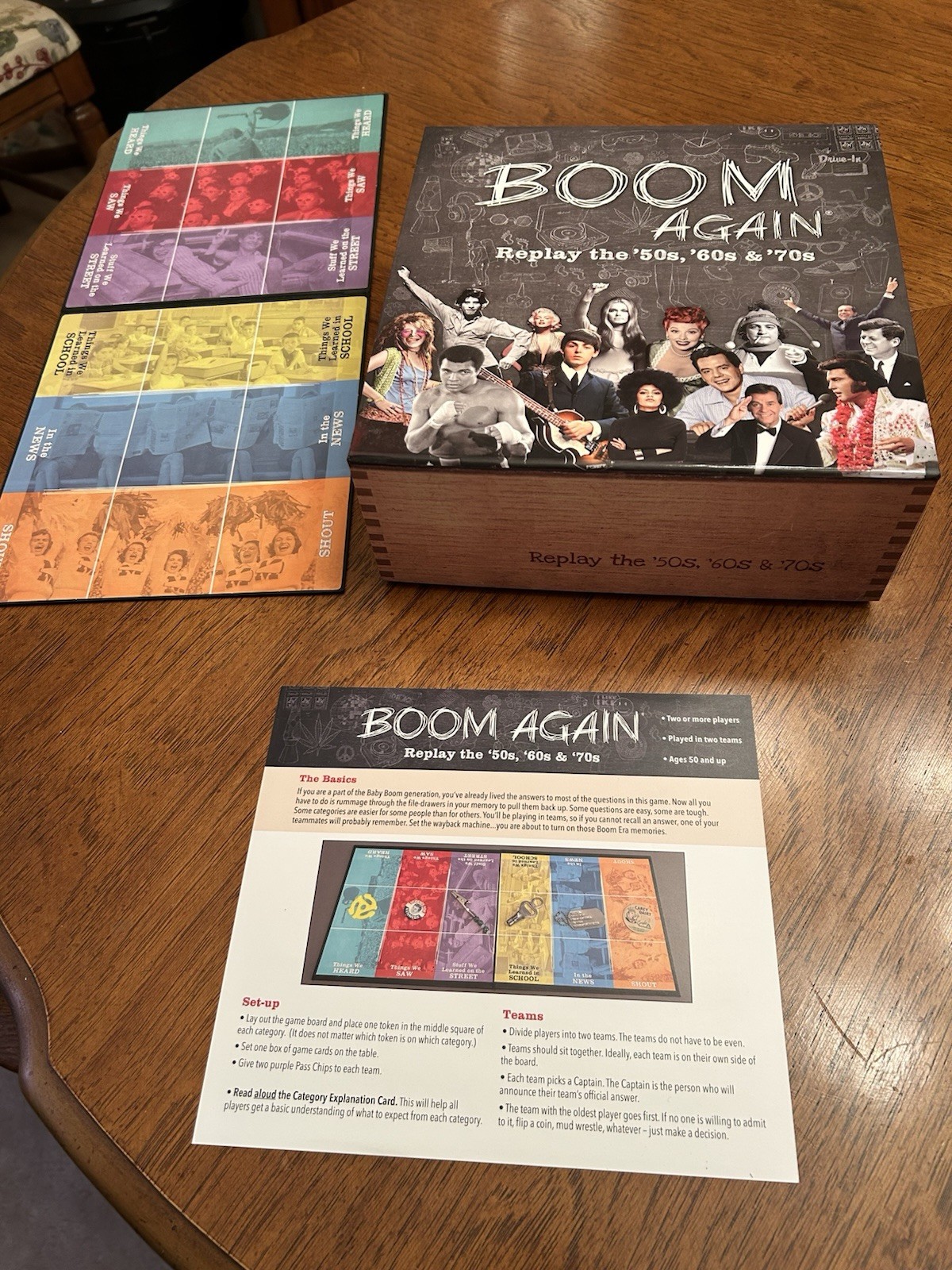 Boom Again Replay 50s, 60s, & 70s Board Game Music & Pop Culture New Open Box