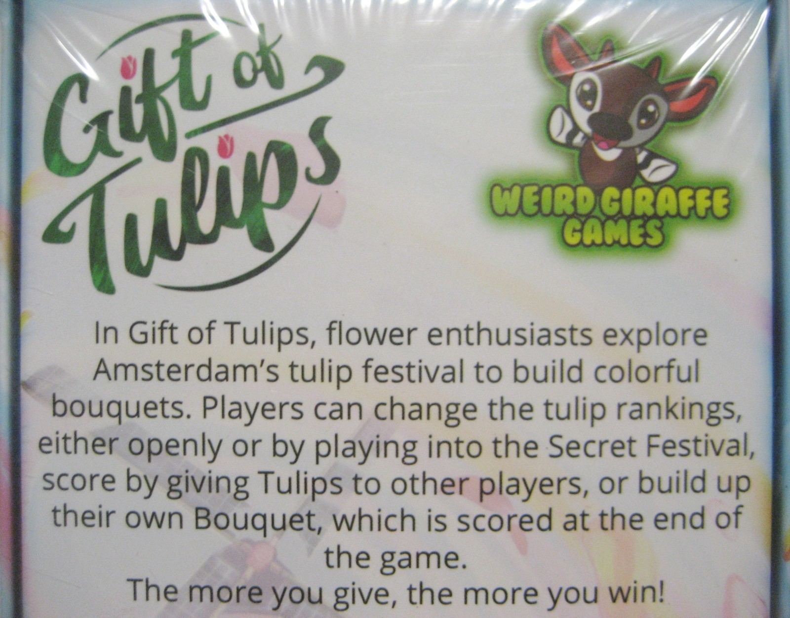 Gift of Tulips – Card Game (Weird Giraffe Games) – 2-6 Players, Ages 8+, 20 min