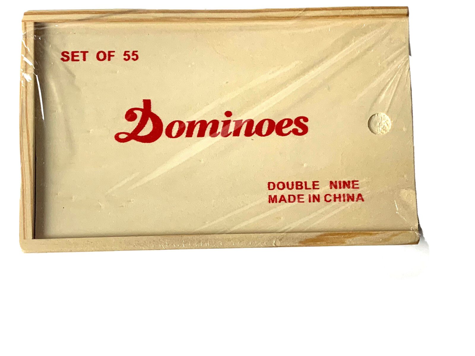 Premium Set of 55 Double Nine Dominoes with Wood Brown Case