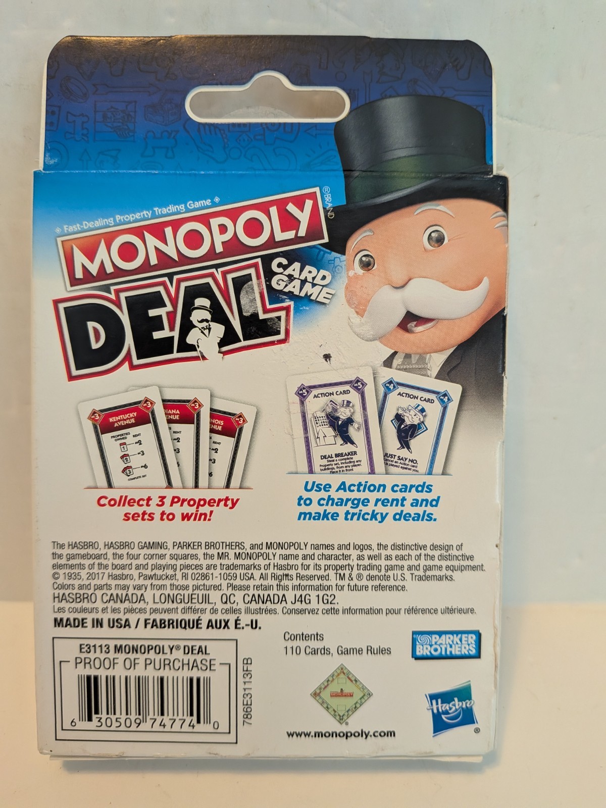 Monopoly Deal Card Game Fun Family Party Game Deck Hasbro Gaming Brand New