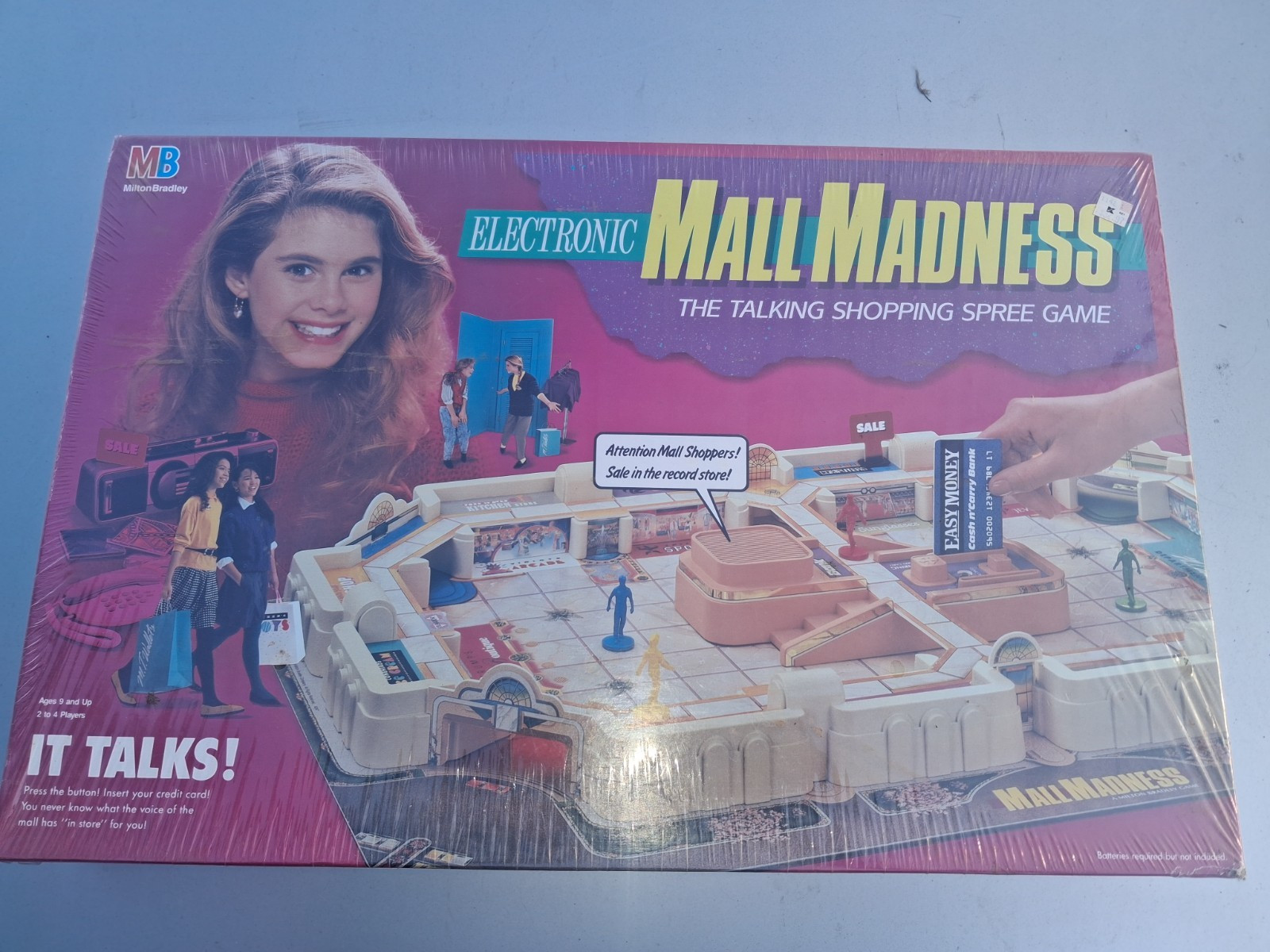 Vintage 1988 Mall Madness Electronic Talking Shopping Board Game Factory Sealed!