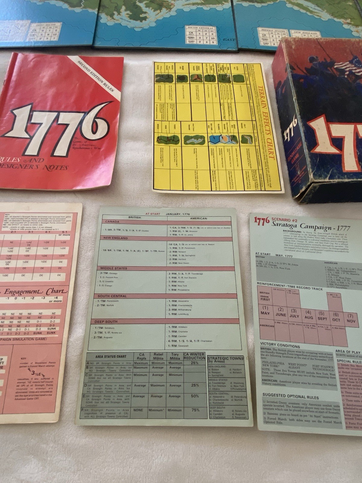 Vintage 1776 Board Game by Avalon Hill Bookshelf Game 1974 Complete