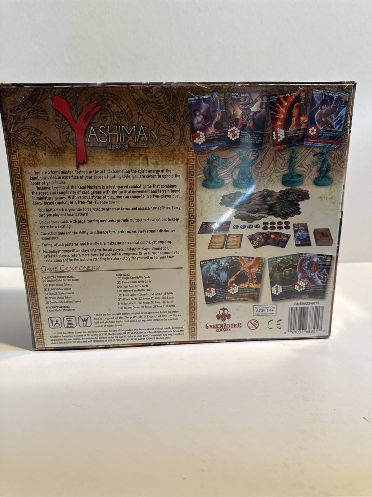 GREENBRIER GAMES BOARDGAME YASHIMA – LEGEND OF THE KAMI MASTERS COMPLETE Sealed