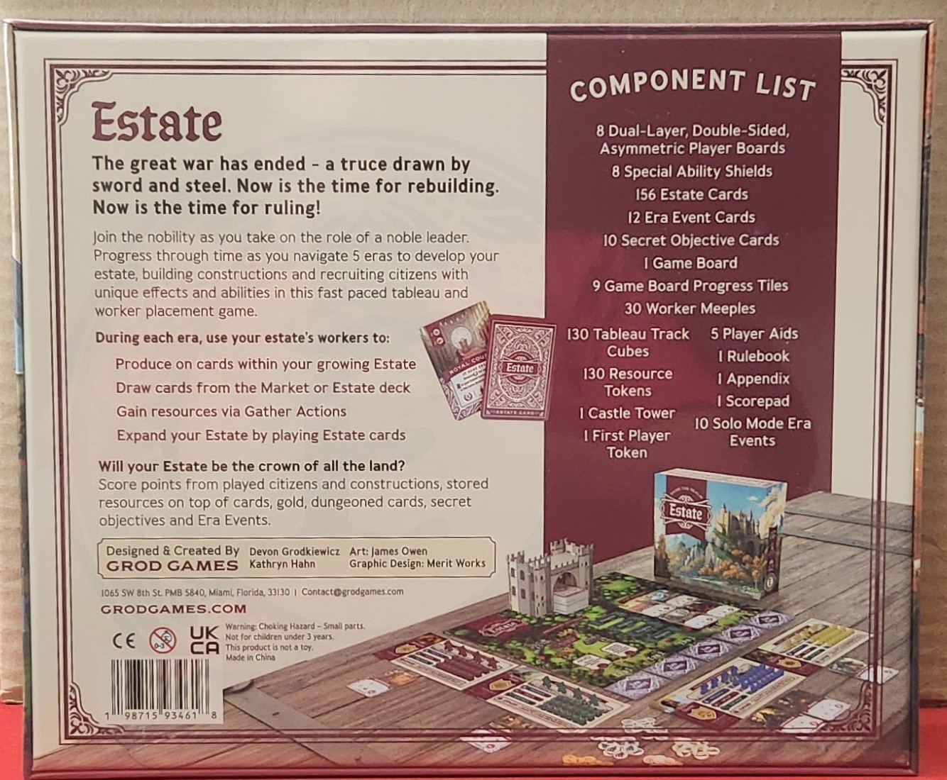 Estate: Raise The Realm Board Game Standard Edition NEW in Shrink