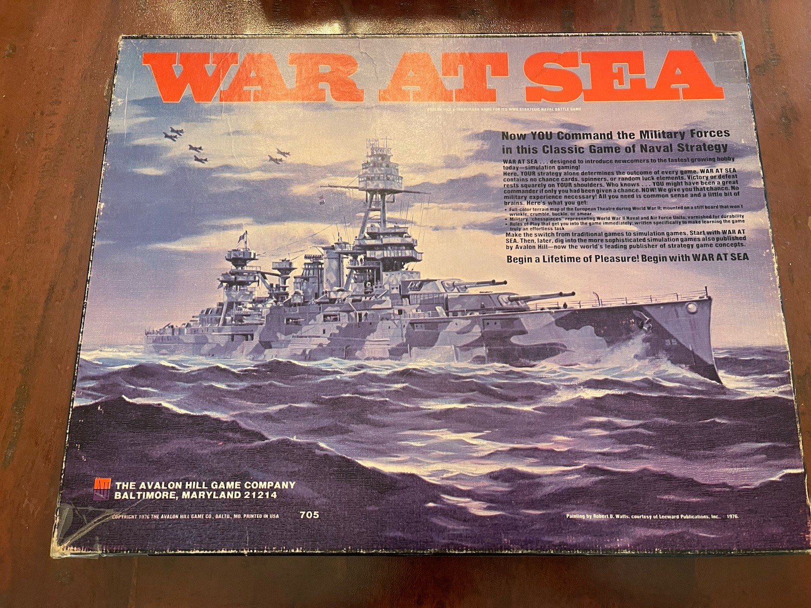 Avalon Hill Military Board Games Vintage Lot Of 3 War @ Sea, Mustang, Battle Of