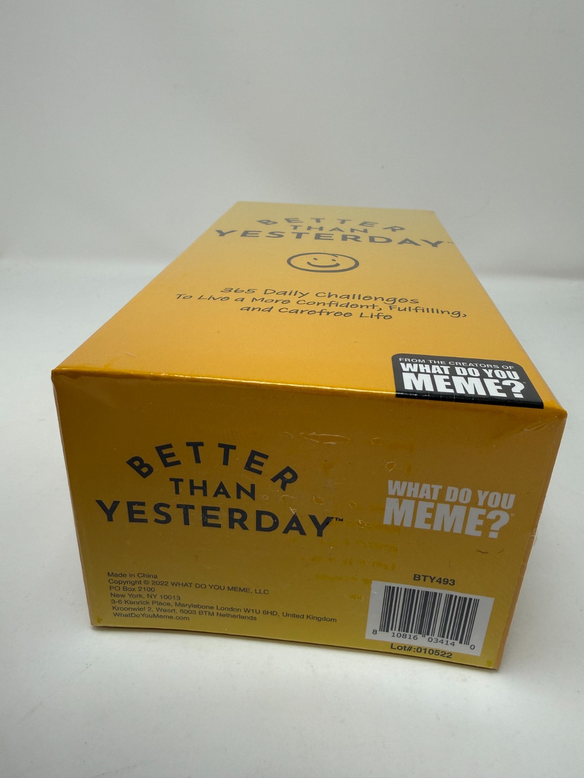 Better Than Yesterday 365 Daily Challenges Life Fullfilling Game NEW Sealed