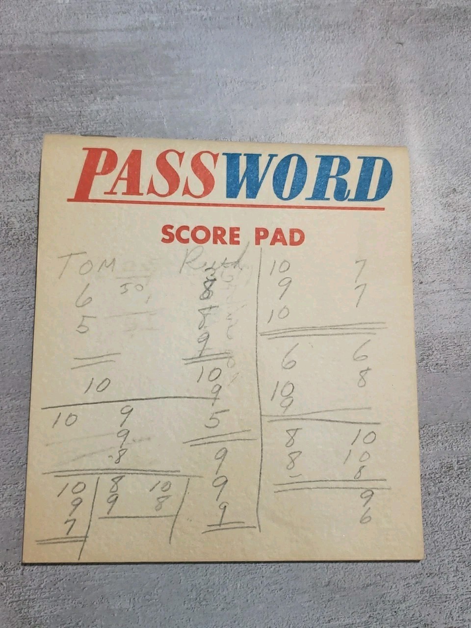 Vtg 1962 Milton Bradley Password Board Game Vol 2 #4260
