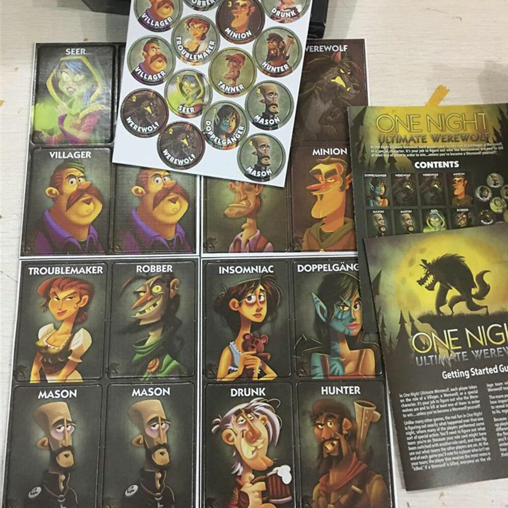 One Night Ultimate Werewolf Game, Bezier Games, Halloween Spirit,3-10 Players OY