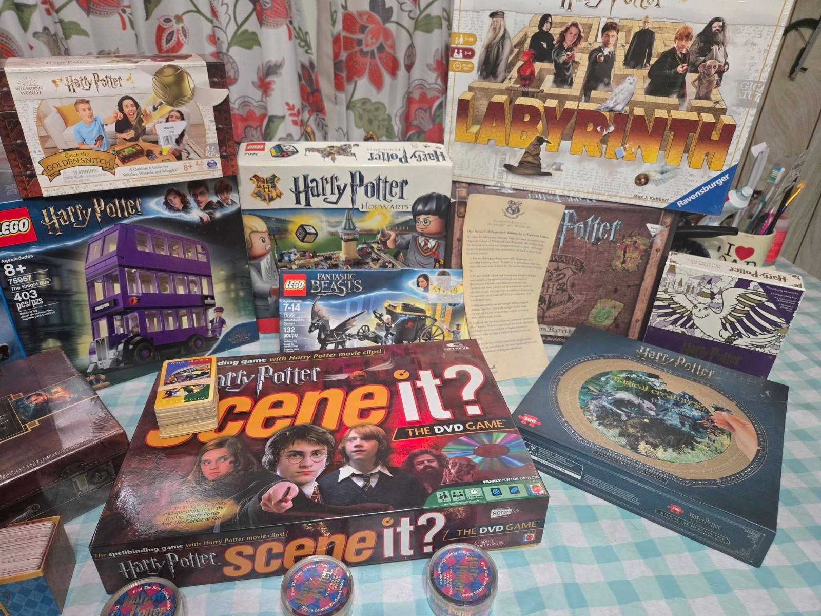 Harry potter board games and parts lot Used with 6 Unopened