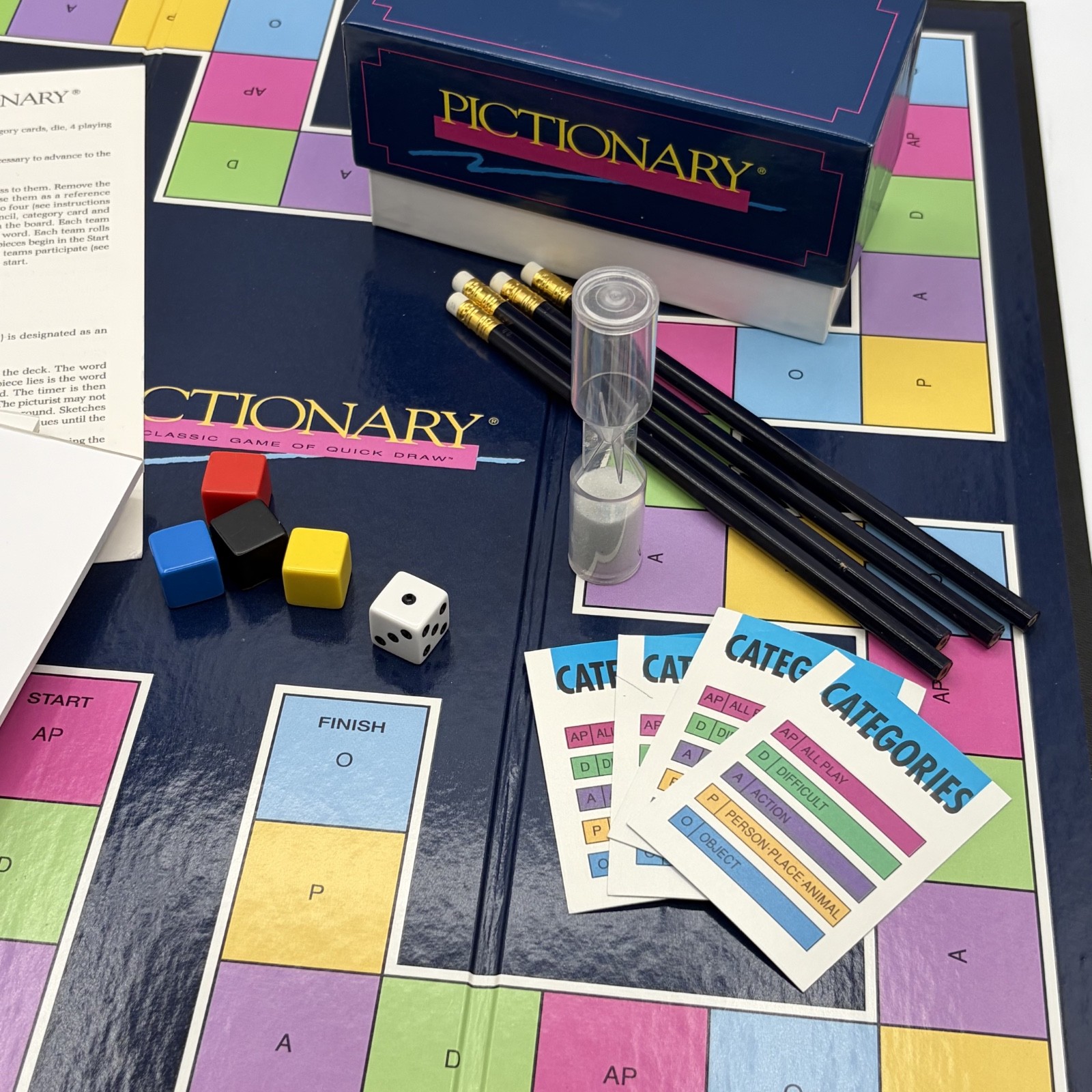 Pictionary Updated For The 90’s Classic Board Game from 1993 COMPLETE