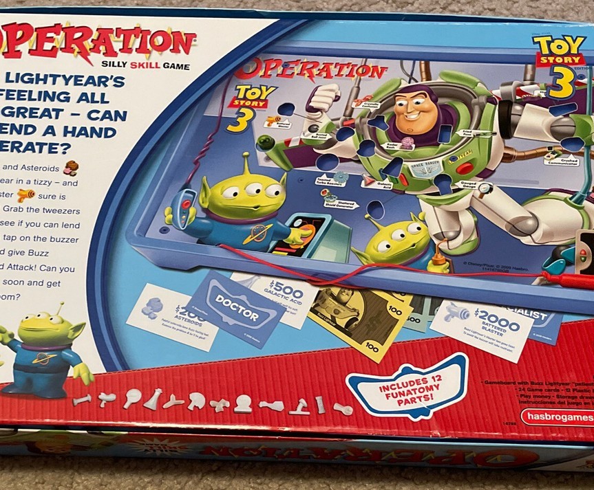 Disney’s Toy Story 3 Operation Buzz Lightyear Disney COMPLETE Family Board Game
