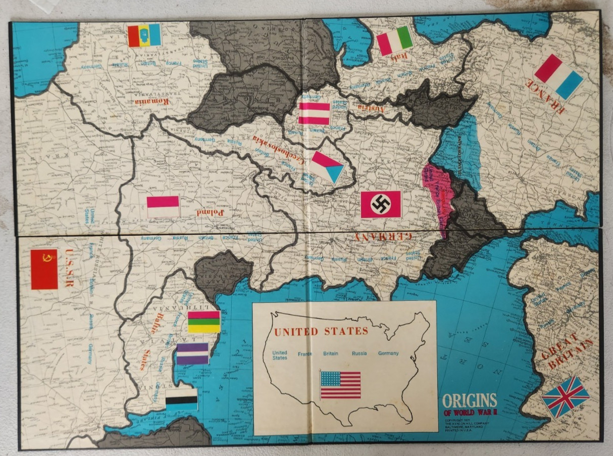 Avalon Hill Origins of World War II Game COMPLETE Good Condition Slipcase