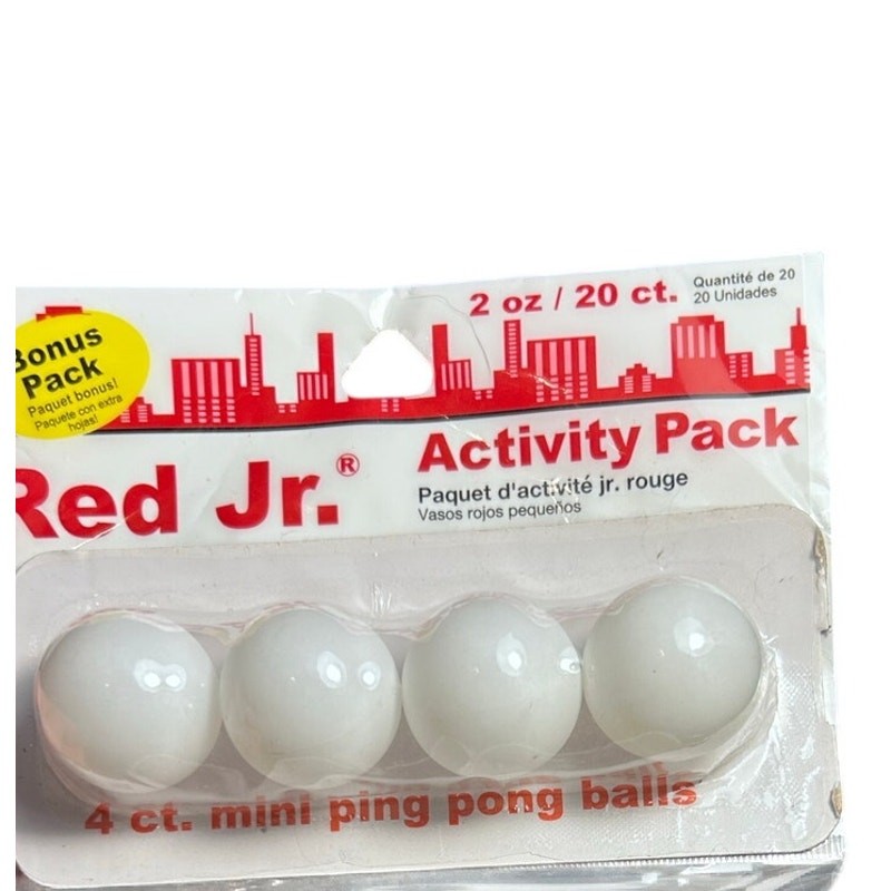 Red Jr Activity Pack Mini “Beer Pong” Game Set Ping Pong NWT College Party Dorm