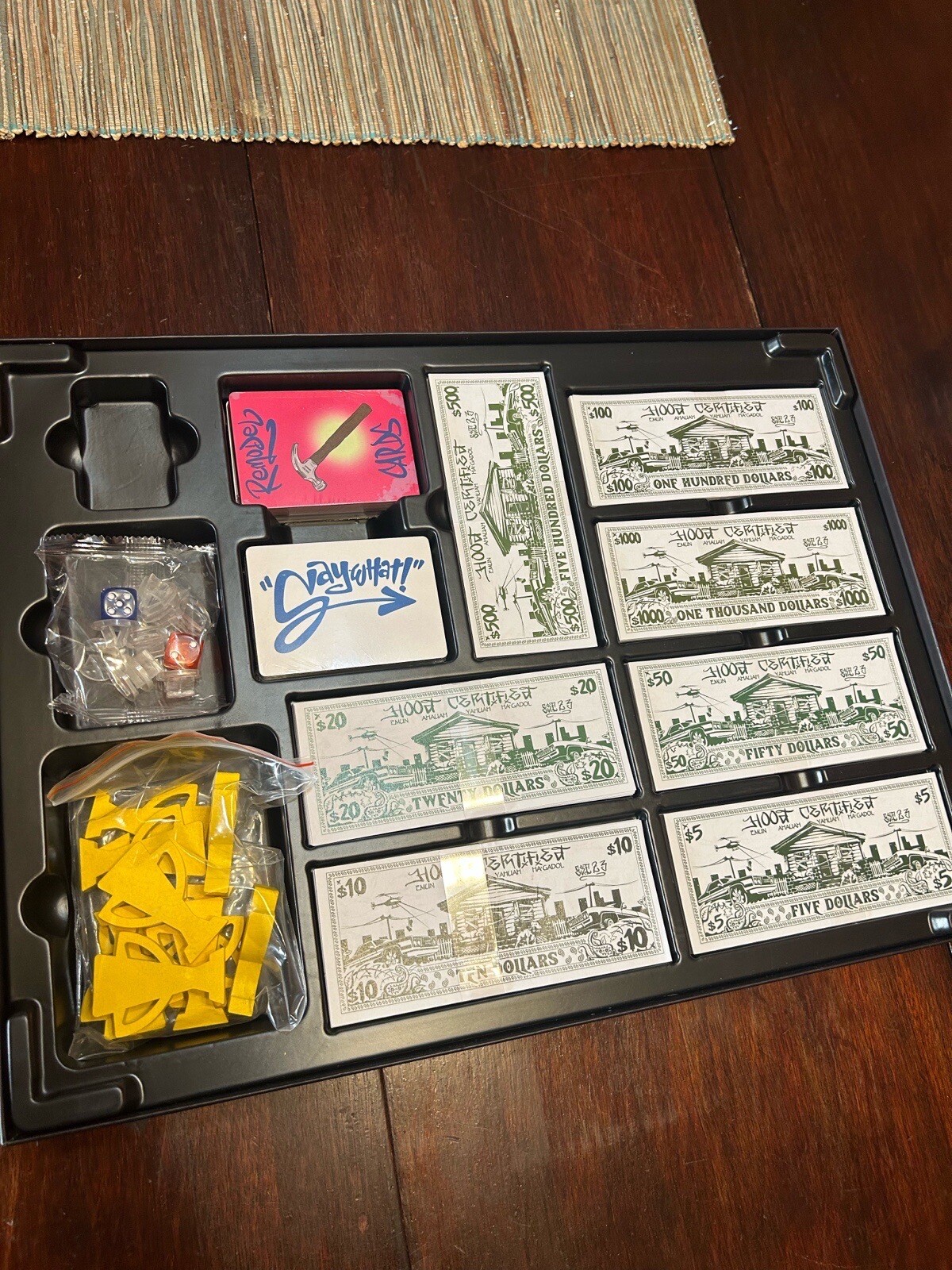 board game (HoodRichTheGame) 2-8 Players, Dice, Cards And Characters.