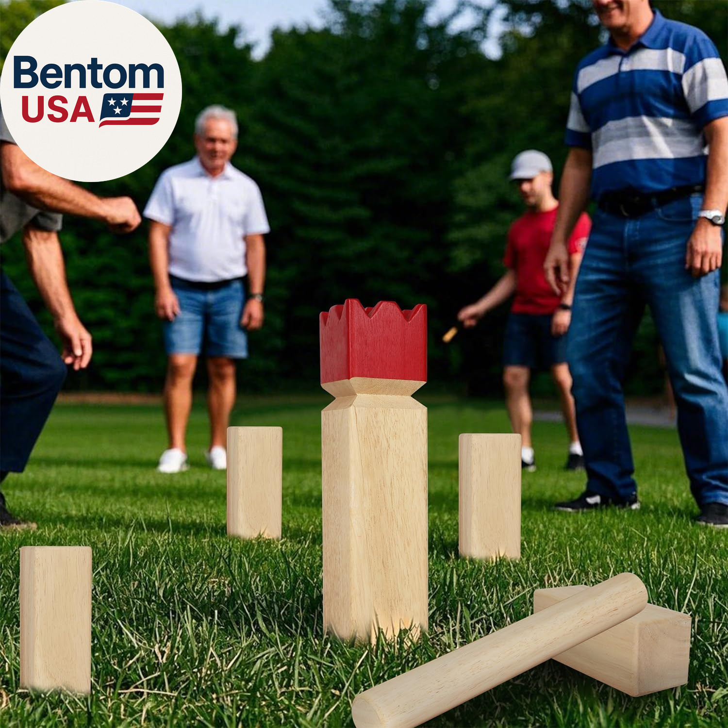 Kubb Game Set Backyard Game Set Outdoor Tossing Game Set with Carrying Bag