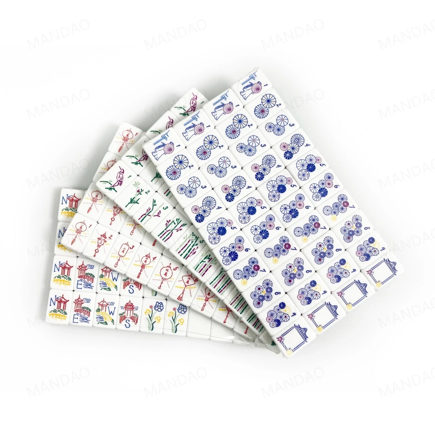 NEW! Vibrant Layered Mahjong Tiles – Full American Set 160Tiles – Jade