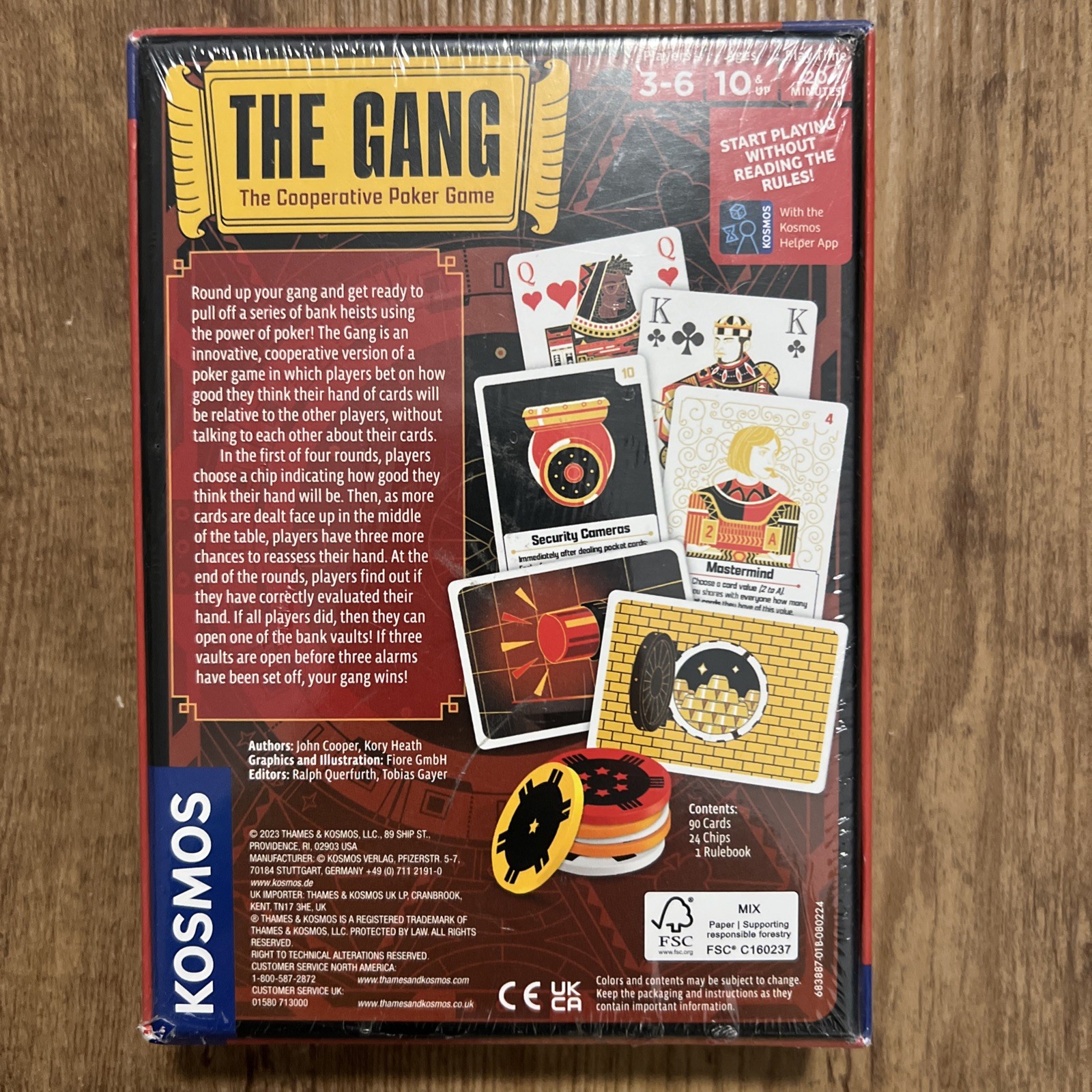 KOSMOS The Gang Cooperative Poker Card Game (3-6 Players, 20 Min) BRAND NEW