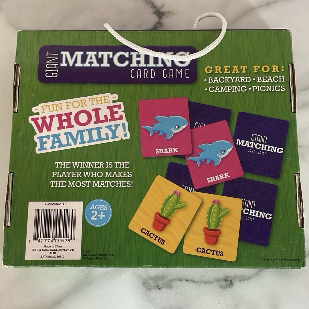 Aldi Giant Matching Card Game
