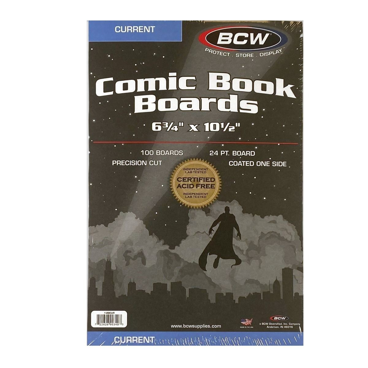 100 Pack – BCW Current Age Comic Book Backer Boards Acid Free 24PT 6″ X 10 1/2″