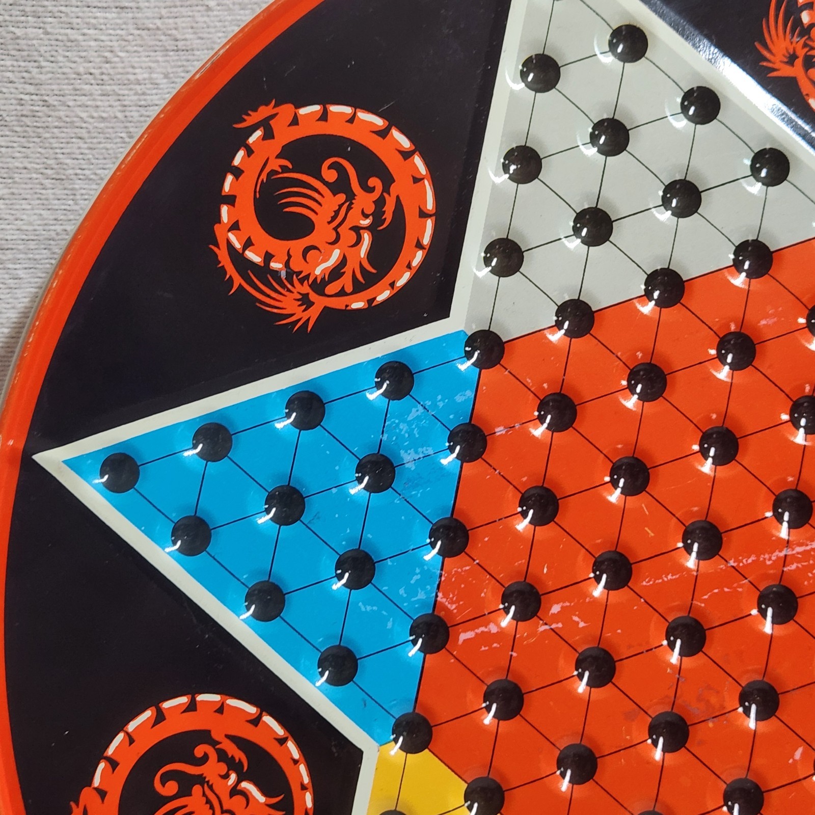 Vintage Ohio Art Metal Chinese Checkers And Checkers Game