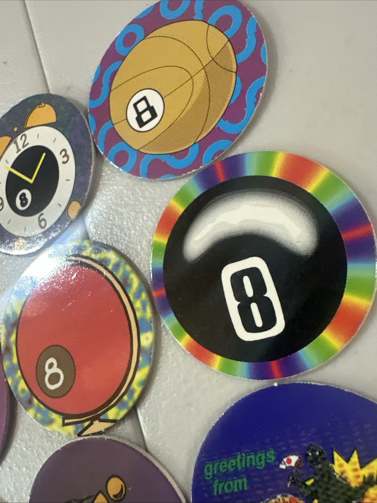 Lot Of 18 8 Ball Style Pogs Pog Milk Caps None Branded As Shown