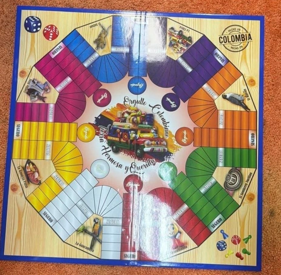 PARQUES Colombiano 8 JUGADORES Parcheesi Board Game 8 and 6 Players Parchis Game