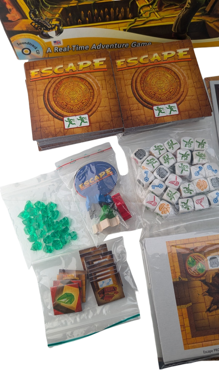 Escape The Curse of the Temple Board Game 2012 Queen Games Modules 1 2 CD Timer