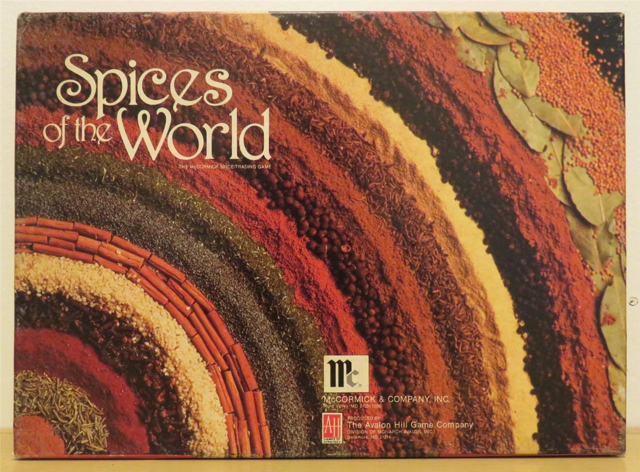 Avalon Hill 1988 – Spices of the World game – McCormick Company (UNCUT + UNP)